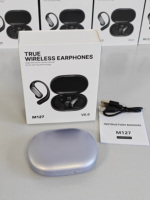 Écouteurs sans fil à oreille ouverte avec crochet d'oreille, conception audio transparente, contrôle tactile 5.4, étanchéité IPX-2, plus de 20 heures d'autonomie