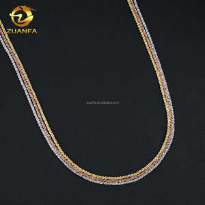 Collar de Moda, Cadena Lisa de 2mm, Estilo Hip Hop, Joyería para Hombre, Plata 925, Bañado en Rodio, Cadena de Cuerda de Plata Esterlina - Product Image 6