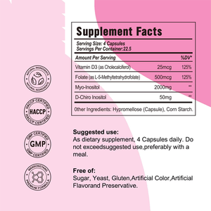 Myo-<span class=keywords><strong>Inositol</strong></span> D-chinositol สารต้านอนุมูลอิสระสำหรับผู้ใหญ่สำหรับผู้หญิงตั้งครรภ์เหมาะสำหรับผู้ใหญ่ - Product Image 2