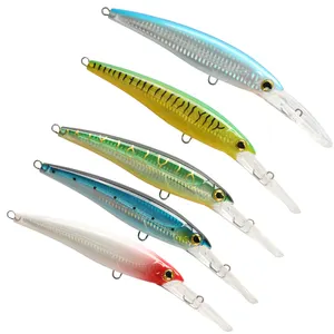 Honoreal 140mm/160mm 0-8m sâu dạ quang ABS nhựa nổi Bass câu cá Minnow mồi 60g cứng Minnow mồi cho dòng sông