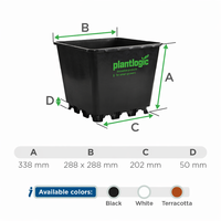 Pot Tanaman Persegi PP Multi Warna dengan Lubang Drainase, Pot Tanam, Pot Blueberry, Alas Piramida Plastik, Kaki Tinggi