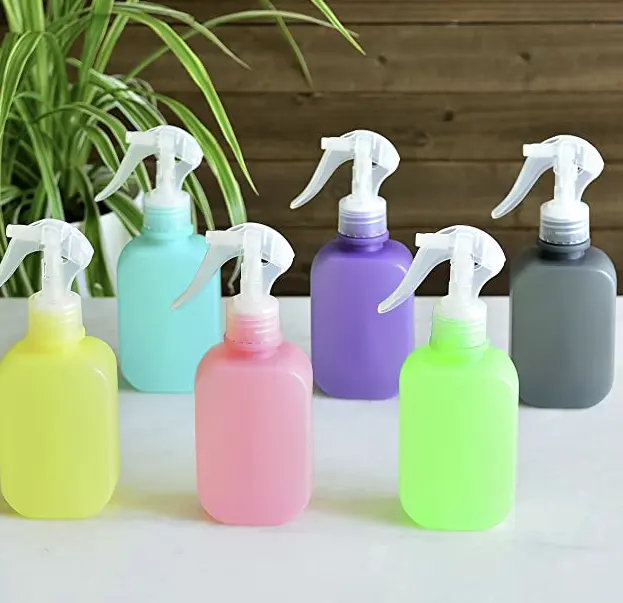 8 Ounce Empty Plastic Spray Bottles, Rectangle Spray Bottles for Hair and Cleaning Solutions