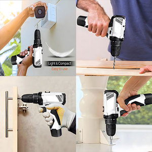 Perceuse-visseuse électrique sans fil Podofo 12V 23 pièces, alimentée par batterie, portable pour la maison, le jardin, le bois, vitesse variable, vente en gros - Product Image 4