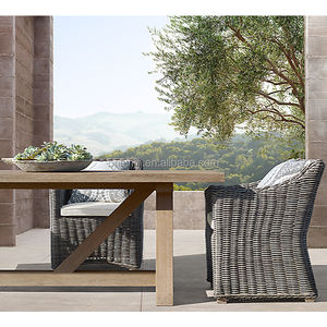 ODM de patio al aire libre una mezcla peso y gracia característica premium de teca muebles al aire libre, mesa de comedor de madera - Product Image 5