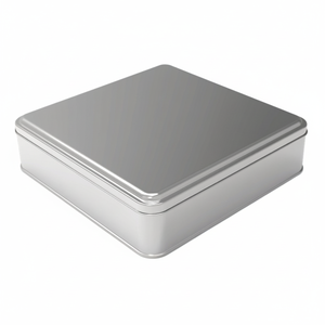 Caja de lata cuadrada Caja de Sabores Regionales de 2 LT Nueces 198x198x50mm Tapa deslizante de 2 LT - Product Image 2