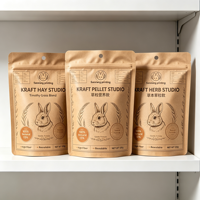 Sacs Doypack Personnalisés en Papier Kraft BOPP Imprimés Numériquement, Résistants à l'Humidité, pour Aliments pour Animaux de Compagnie, avec Fermeture Zip Refermable – Vente en Gros