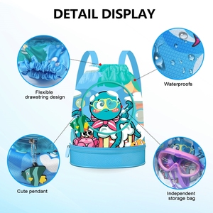<span class=keywords><strong>Mochila</strong></span> con logotipo personalizado, bonita <span class=keywords><strong>mochila</strong></span> de almacenamiento impermeable de dibujos animados para niños y niñas, bolsa deportiva de playa, bolsas con cordón para gimnasio y natación para niños - Product Image 4