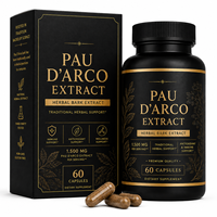 Capsules d'extrait d'écorce de Pau D'Arco traditionnel en gros avec formule de vitalité botanique au champignon Reishi et feuille d'olivier ODM