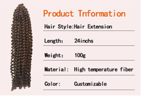Tresses au crochet bouclées à la française en spirale, cheveux synthétiques à ondulations lâches, extensions capillaires personnalisables pour toutes les occasions