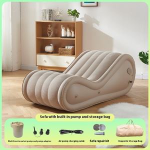Canapé gonflable de flocage automatique moderne lit gonflable pliable d'air de camping de maison paresseux pour la pause de déjeuner - Product Image 2