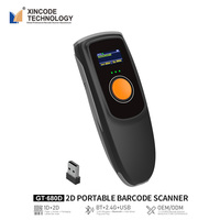 Escáner de Códigos QR Mini Xincode, Lector de Códigos de Barras Inalámbrico de Bolsillo, Escáner Portátil, Escanea Códigos de Barras 1D y 2D, Escáner de Inventario GT-680D