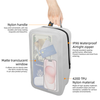 Dernière conception prix d'usine sac à poignée de grande capacité sac de maquillage étanche en TPU sac sec étanche pour le voyage