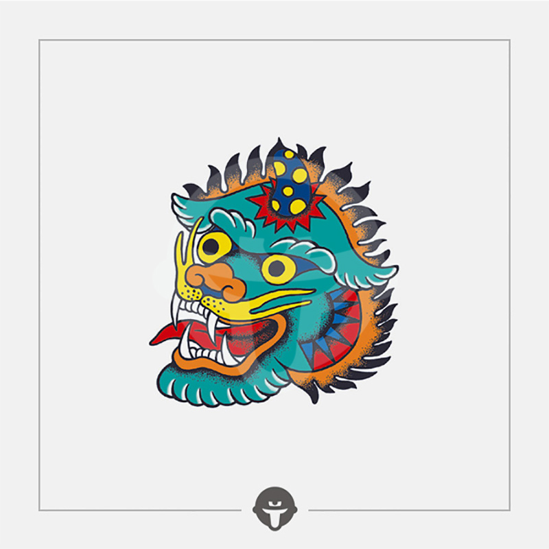 old school lion Realistic Ink Printing tattoo stickers body Water Transfer Temporary Full Hand Tattoo Stickers