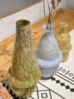 RYLAVA Nouveauté Vase en verre artisanal hydroponique style bohème moderne pour arrangement floral de table de mariage