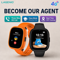 Jam Tangan Pintar Anak 4G Baru dengan GPS Tracker, Obrolan Suara, Geofence, Alarm Anti-Hilang, Kompatibel dengan Sistem IOS dan Android