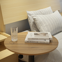Table basse multifonctionnelle pour salle à manger et salon, style nordique, écologique, moderne, en bois massif, réglable en hauteur