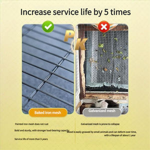 Villa Grande a Due Piani in Legno Massello da Esterno per Conigli con Chiusura a Bottone Gabbia da Allevamento per Piccoli Animali per Nido da Asilo - Product Image 6