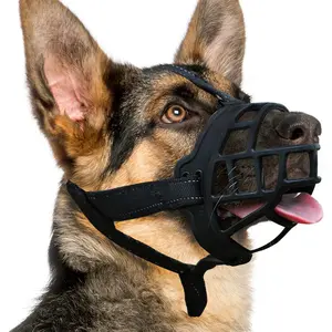 Bozales para perros, máscara bucal de silicona para ladridos suaves para mascotas, bozal para mordedura de ladridos para Pitbull Pastor, productos para cachorros pequeños