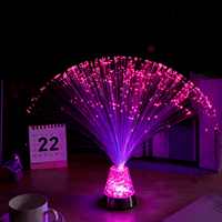 Lampe de table LED à fibre optique multicolore scintillante et changeante, effet ciel étoilé, pour ambiance maison et bar, veilleuse décorative