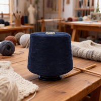 Fil fantaisie brossé en mélange de cachemire et de soie luxueux, 12/1 NM, fil textile pour le tissage de pulls haut de gamme