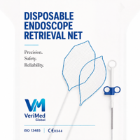 Filet de récupération endoscopique rotatif à 360 degrés VeriMed, dispositif médical de classe II, formes octogonales/ovales jetables, certifié CE