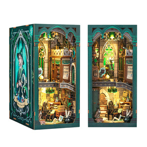 CuteBee DIY Wooden Bookend <b>Model</b> Toy Dark Night Rest Room 3D Assembly <b>Kit</b> For Teens Birthday Gift - Product Image 1