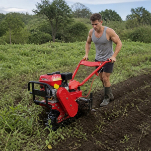 Cultivadora de gasolina de 7HP de alta resistencia, mini cultivadora para uso agrícola en suelos duros. - Product Image 1