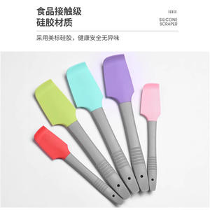 Espátula curva de silicona, herramienta para hornear de grado alimenticio, multicolor, apta para horno y lavavajillas, para pasteles, crema, mantequilla y mermelada. - Product Image 2