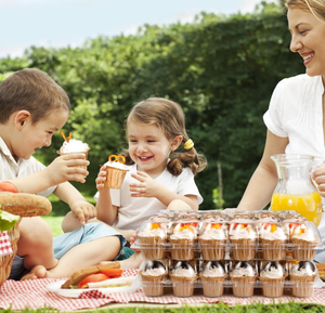 <span class=keywords><strong>12</strong></span> Đếm Rõ Ràng Nhựa Dùng Một Lần Cupcake <span class=keywords><strong>Container</strong></span> Dome Nắp Vỉ Bao Bì Cupcake Hộp Cho Bánh Sandwich Sushi Khoai Tây Chiên - Product Image 5