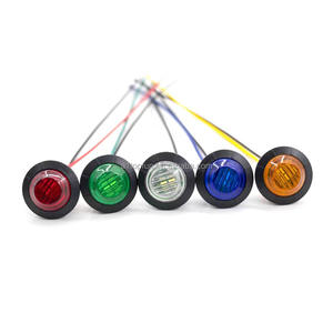 5 colores 12V Universal Car Truck Trailer Mini Small Round Red Led Bullet Button Side Marker Lights Lámpara de señal - Product Image 5