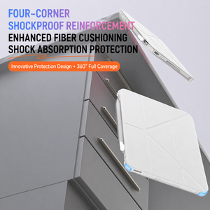 Custodia per Tablet Personalizzata OEM per <span class=keywords><strong>iPad</strong></span> Air <span class=keywords><strong>Pro</strong></span> 11 <span class=keywords><strong>12.9</strong></span> 13 Pollici, <span class=keywords><strong>Cover</strong></span> Multi-Fold con Supporto e Porta Penna, Fornitore all'Ingrosso - Product Image 4