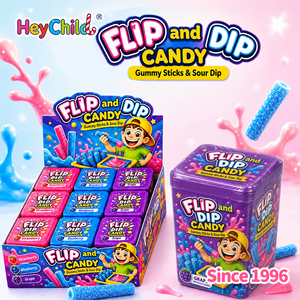 Bonbons en gros personnalisés sous marque privée, très demandés, bâtonnets de bonbons gélifiés DIY à faire tourner, saveur fruitée, pour fêtes d'enfants, avec confiture acidulée à tremper, fournitures de bonbons - Product Image 2