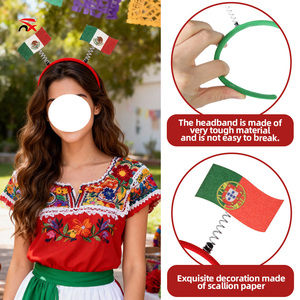 <strong>Custom</strong> Brazil Argentina <strong>United</strong> States <strong>National</strong> Flag Hairband Football Fan Party Decorations Soccer Celebrations - Product Image 3