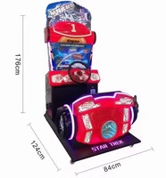 Machine d'arcade de course de voitures rapide pour 2 joueurs, simulateur de conduite à monnayeur avec structure métallique pour centres de jeux, à partir de 6 ans