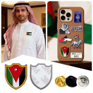 Autocollant de téléphone en émail avec emblème du pays de Jordanie, en stock, autocollants personnalisés, drapeau, carte, plaque métallique, <span class=keywords><strong>badge</strong></span> d'épingle du Moyen-Orient - Product Image 5