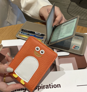 Nouveauté Porte-cartes de crédit mignon en forme de pingouin pour filles, porte-cartes multi-fentes pour femmes - Product Image 2