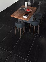 Carreaux de céramique en porcelaine noire antidérapants de grande taille 24 x 48 pouces / 600 x 1200 mm pour sol de villa