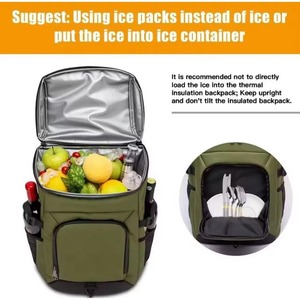 Free Sample Custom style Outdoor portable thermal lined cooler <b>backpack</b> <b>lunch</b> <b>backpack</b> custom logo 30L Insulated Picnic <b>Backpack</b> - Product Image 5