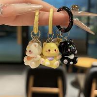 Porte-clés GF Chat porte-bonheur mignon avec clochette, style dessin animé, pour sac, sac à dos, ornement de mode, pendentif breloque, idéal comme cadeau