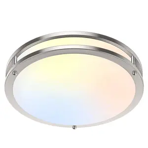 Hot Selling 10 Inch 12 Inch Double Ring 2700K-5000K 5CCT Dimmable LED Surface Mount Ceiling Light