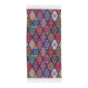 Serviette <span class=keywords><strong>de</strong></span> plage bohème en microfibre avec pompons, serviette <span class=keywords><strong>de</strong></span> <span class=keywords><strong>bain</strong></span> bohème sans sable à séchage rapide pour le yoga, la natation et les voyages d'été - Product Image 4