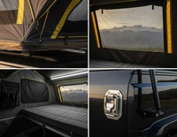 Carpa de Techo Triangular Rígida de Aluminio para Auto/SUV, 2/4 Personas, 4x4, para Campismo Todoterreno
