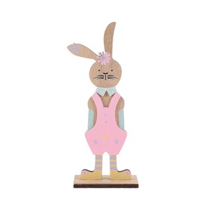 Ornements de lapin de Pâques en bois en gros, lapin peint, ornement de bureau - Product Image 5
