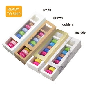 Tùy chỉnh bán buôn ngăn kéo mini <span class=keywords><strong>Macaron</strong></span> Đóng gói hộp giấy Kraft tráng miệng Cookie <span class=keywords><strong>Macaron</strong></span> Favor box với góa phụ - Product Image 5