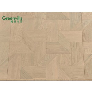 Parqué de roble de ingeniería, 100% madera auténtica, suelo interior con diseño de molino de viento novedoso - Product Image 4