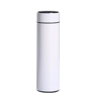 Bouteille isotherme intelligente portable en acier inoxydable à corps droit avec affichage numérique LED de la température pour la vente en gros