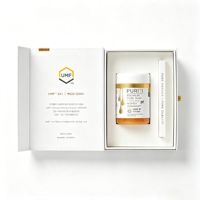 Boîte cadeau rigide personnalisée avec couvercle rabattable pour miel, emballage de luxe pour miel de Manuka avec insert en papier, estampage à chaud doré, boîte rigide de qualité alimentaire