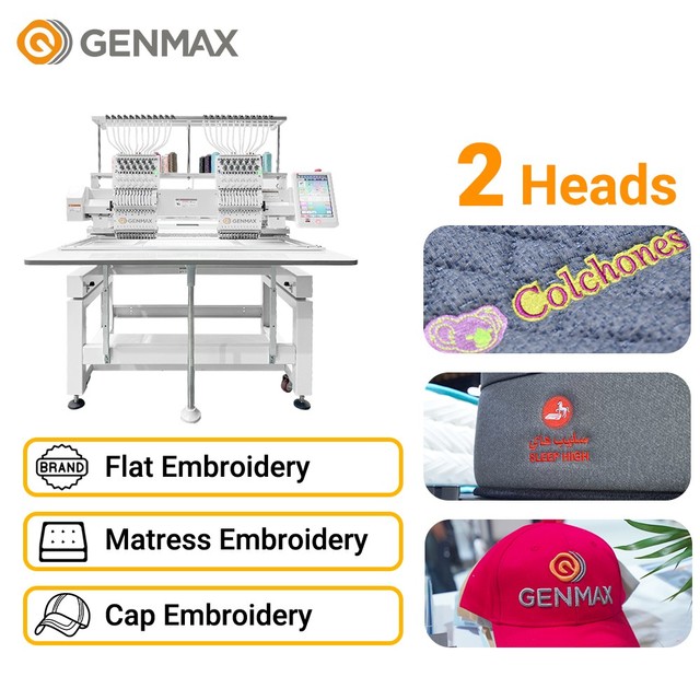 Best Flat Computerized Embroidery Machine Industrial Automatic Commercial High Speed Multi Needle Embroidery LOGO Machine 2025