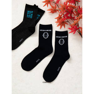 Chaussettes pour hommes avec logo personnage Marvel Impression numérique en polyester spandex de haute qualité Style d'affaires sportif ODM Supply - Product Image 1