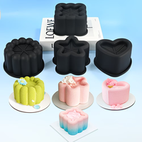Moule à gâteau personnalisable Candyer en silicone, formes cœur, rond et carré, antiadhésif platine LFGB, sans BPA, pour mousses, vente en gros